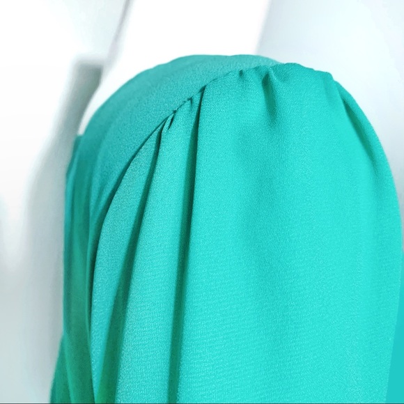 Arden B. Teal Dress w/ Triangle Cutout on Back - Picture 9 of 16